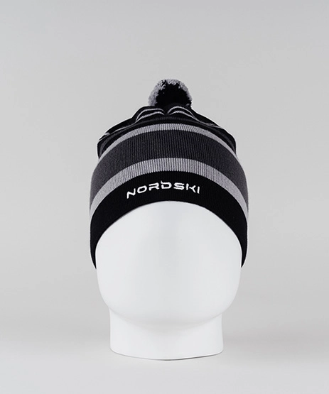 Шапка Nordski Bright Black/Grey