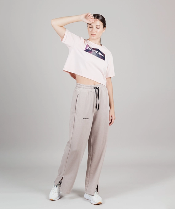 Футболка укороченная Nordski Simple Logo Soft Pink W