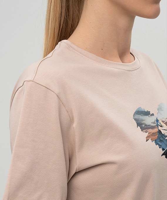 Футболка Nordski Simple Logo Beige/Sunset W