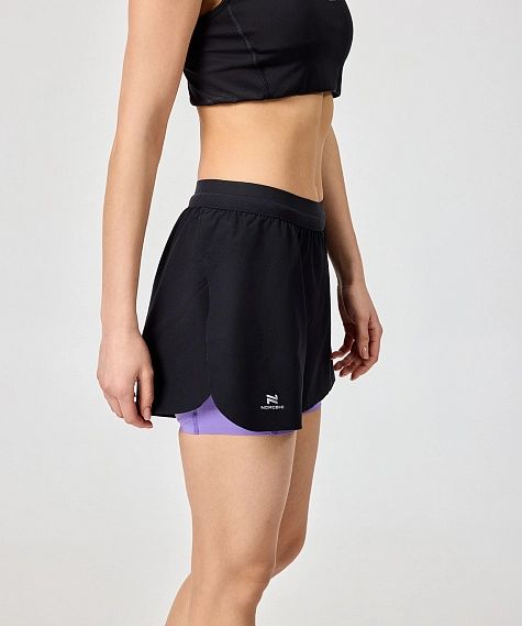 Шорты с лосинами Nordski Stayer Black/Lavender W