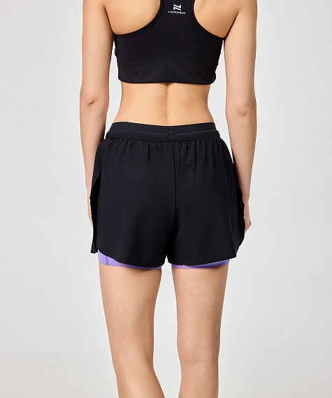 Шорты с лосинами Nordski Stayer Black/Lavender W