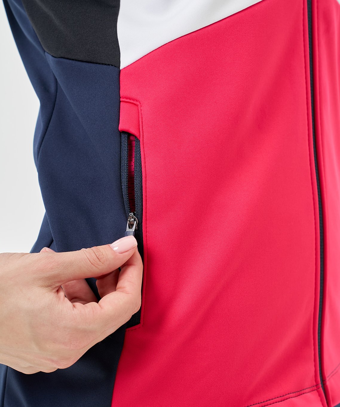 Тренировочная куртка Nordski Advance White/Pink/Blueberry W