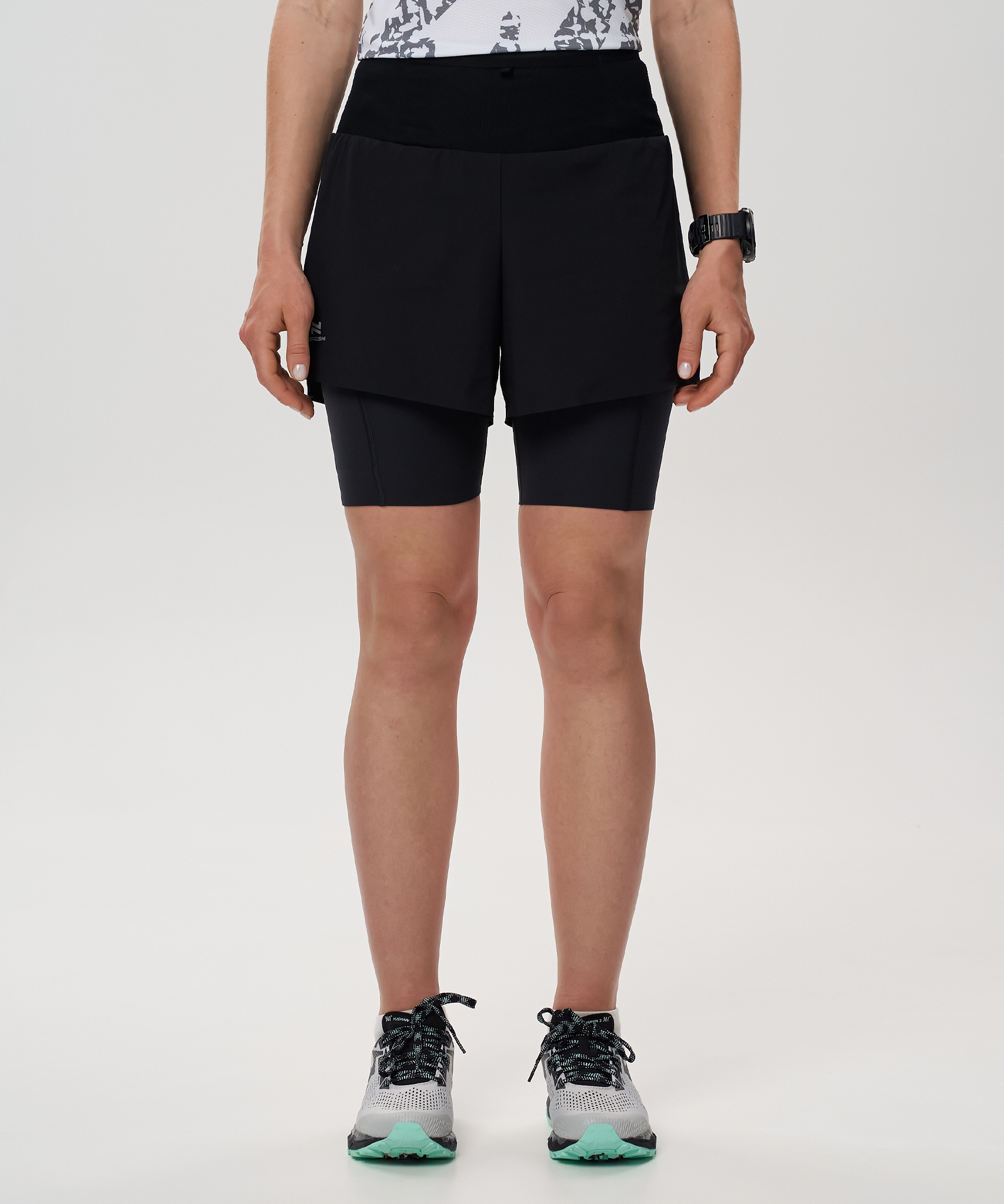 Шорты 2 в 1 Nordski Trail Black W