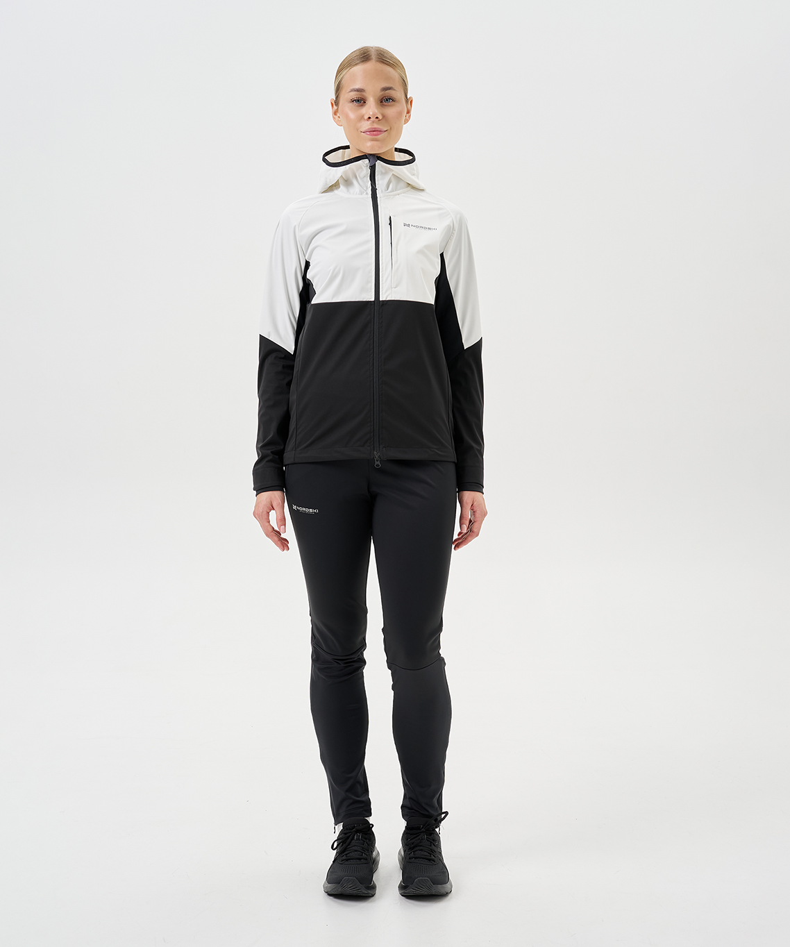 Тренировочная куртка Nordski PRO TOUR HOOD White/Black W