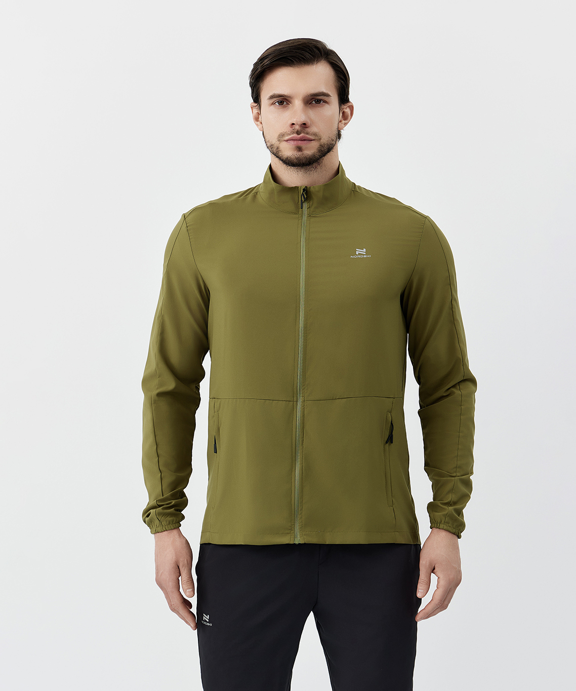 Ветровка беговая Nordski Light Cross Olive