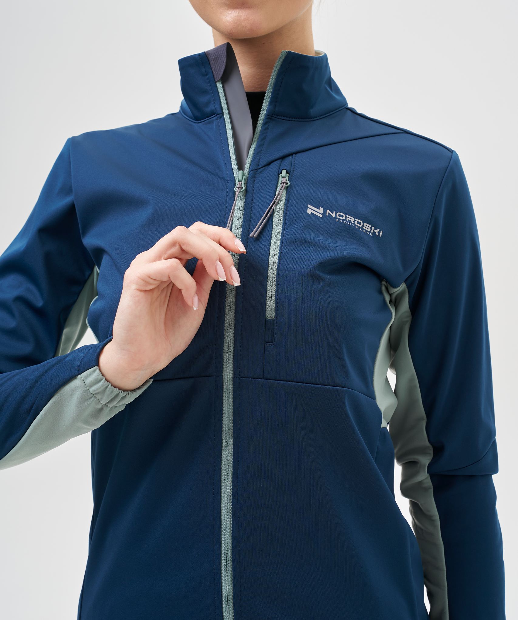 Тренировочная куртка Nordski PRO TOUR Deep/Ice Mint W